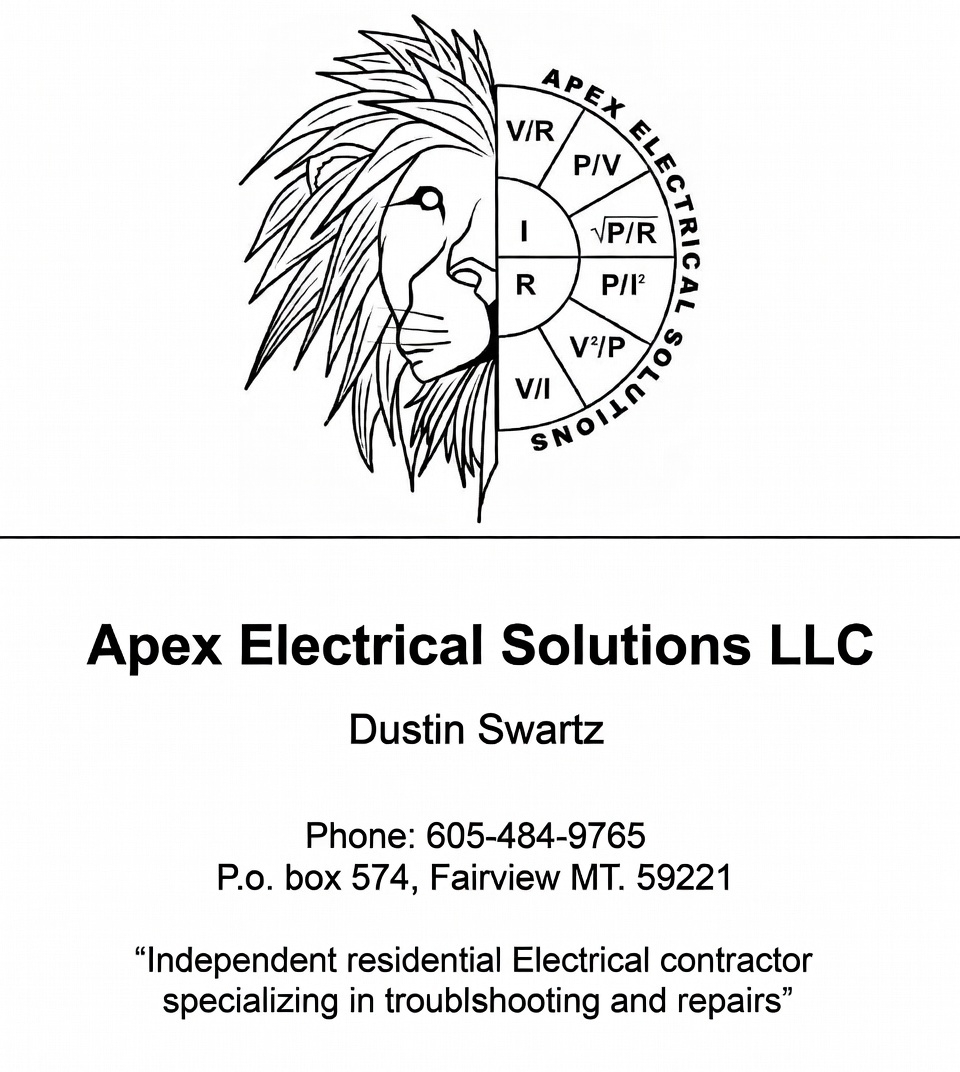 Apex Electrical Solutions LLC — Lion with Ohm's Law Wheel